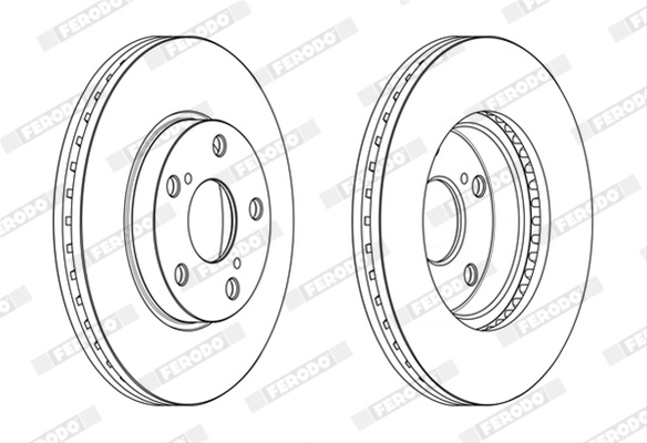 Set Discuri Frana Ferodo Toyota DDF2653C
