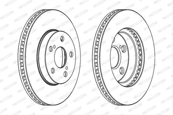 Set Discuri Frana Ferodo Toyota DDF992