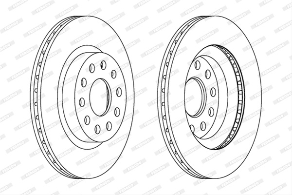 Set Discuri Frana Ferodo Vag DDF1223C