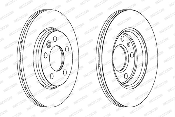 Set Discuri Frana Ferodo Vag DDF1286