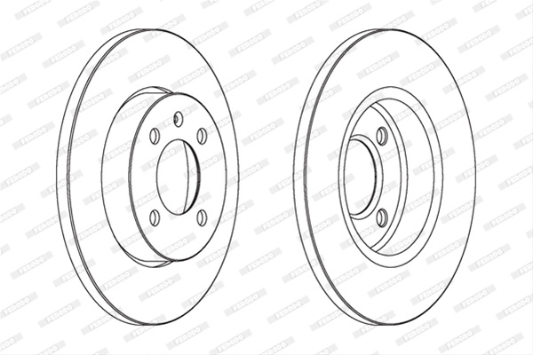 Set Discuri Frana Ferodo Vw DDF205C
