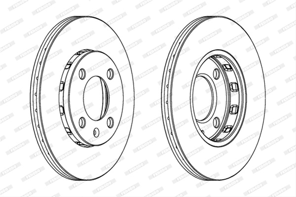 Set Discuri Frana Ferodo Vw DDF812C