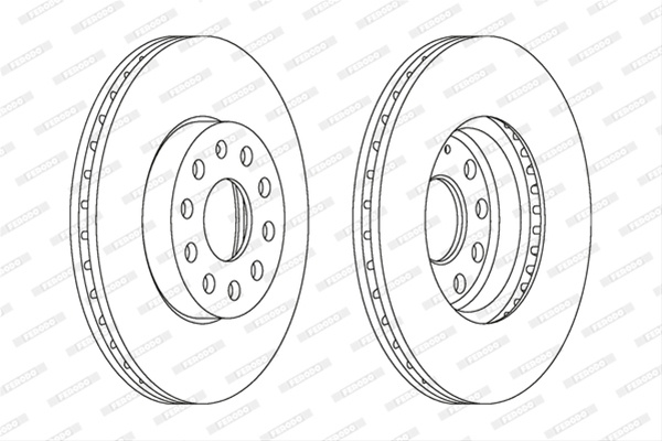 Set Discuri Frana Livrabil Numai Set Ferodo Audi DDF1218