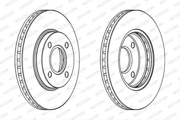Set Discuri Frana Livrabil Numai Set Ferodo Ford DDF364