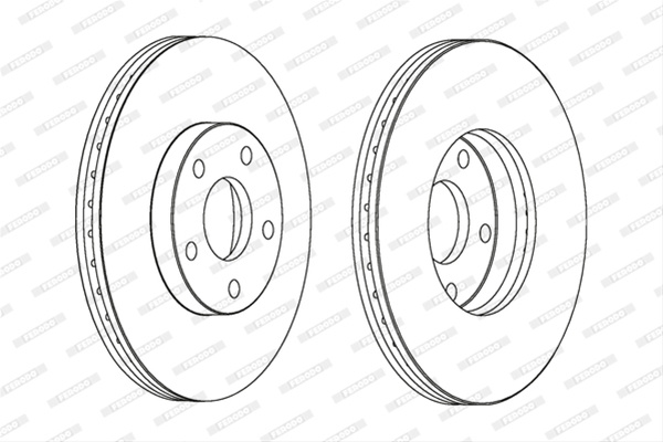 Set Discuri Frana Livrabil Numai Set Ferodo Ford DDF1172
