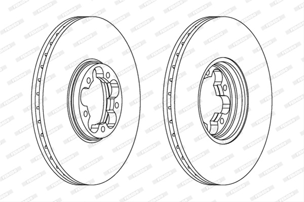 Set Discuri Frana Livrabil Numai Set Ferodo Ford DDF1112