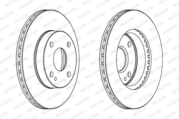 Set Discuri Frana Livrabil Numai Set Ferodo Mazda DDF497