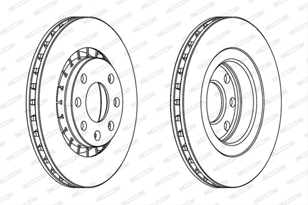 Set Discuri Frana Livrabil Numai Set Ferodo Opel DDF206