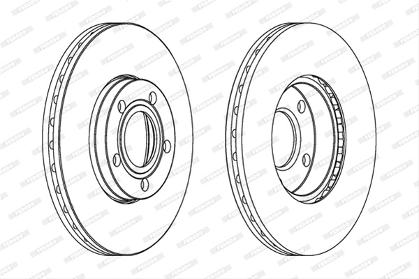 Set Discuri Frana Livrabil Numai Set Ferodo Vw DDF1014