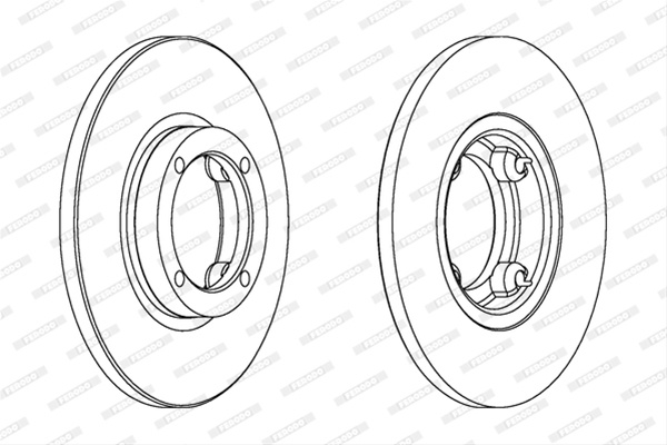 Set Discuri Frana Livrabil Numai Set Ferodo Chevrolet DDF1076