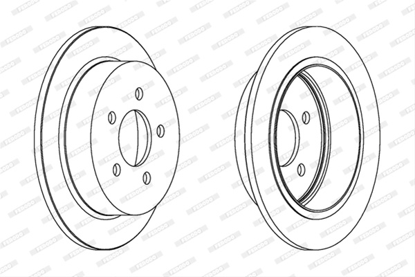 Set Discuri Frana Livrabil Numai Set Ferodo Plymouth DDF1186
