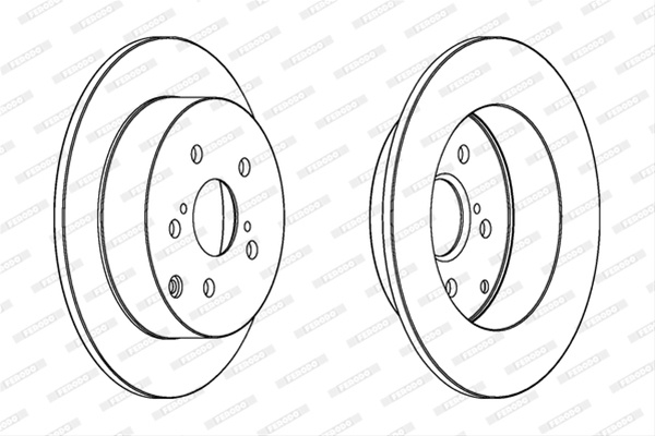 Set Discuri Frana Livrabil Numai Set Ferodo Toyota DDF1419