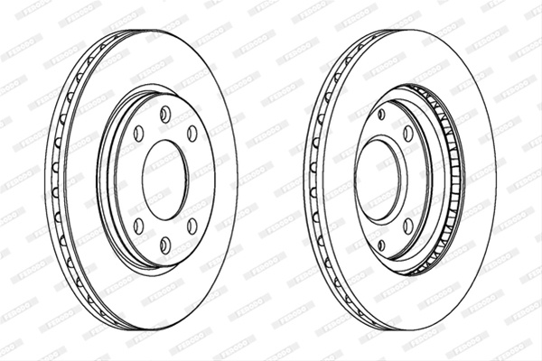 Set Discuri Frana Livrabil Numai Set Ferodo Peugeot DDF214