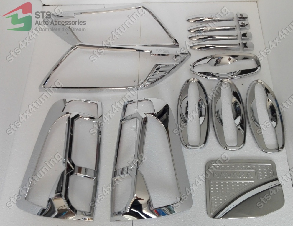 SET EXTERIOR ORNAMENT CROMATE NISSAN NAVARA NP300 2015-2020 [17-BUC]