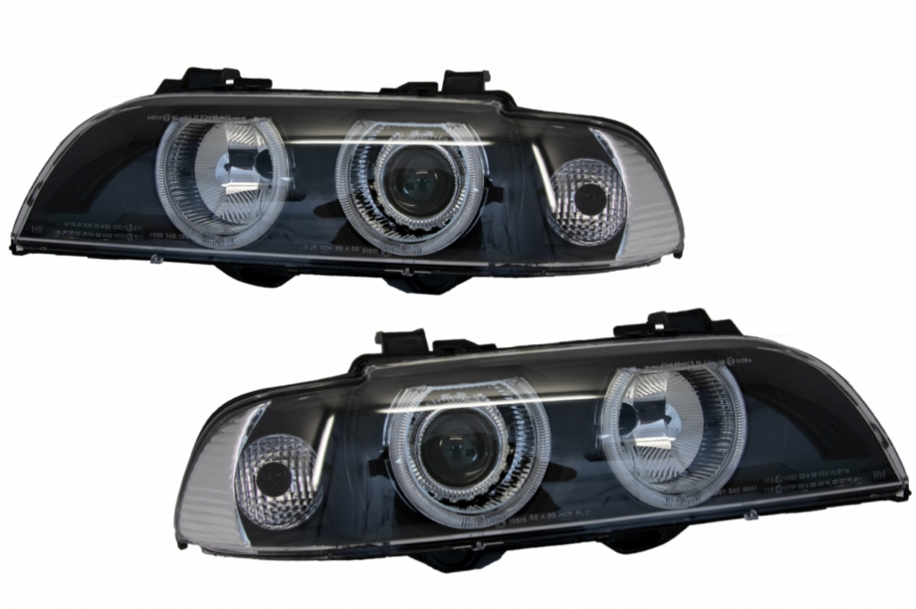 Set Faruri Angel Eyes Compatibil Cu Bmw Seria 5 E39 1996-2003 Facelift Design PXN1-200A