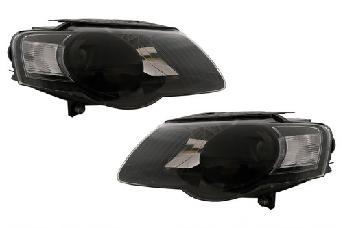 Set Faruri Compatibil Cu Volkswagen Passat B6 3C 2005-2010 Limousine / Variant Negru HLVWPAB63CB