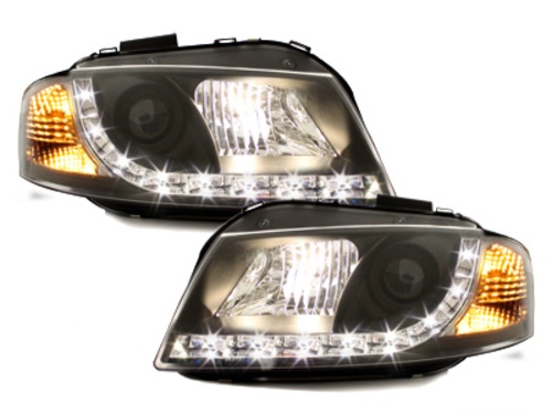 Set Faruri Daylight Compatibil Cu Audi A3 8P 2003-2008 Negru SWA11GXB