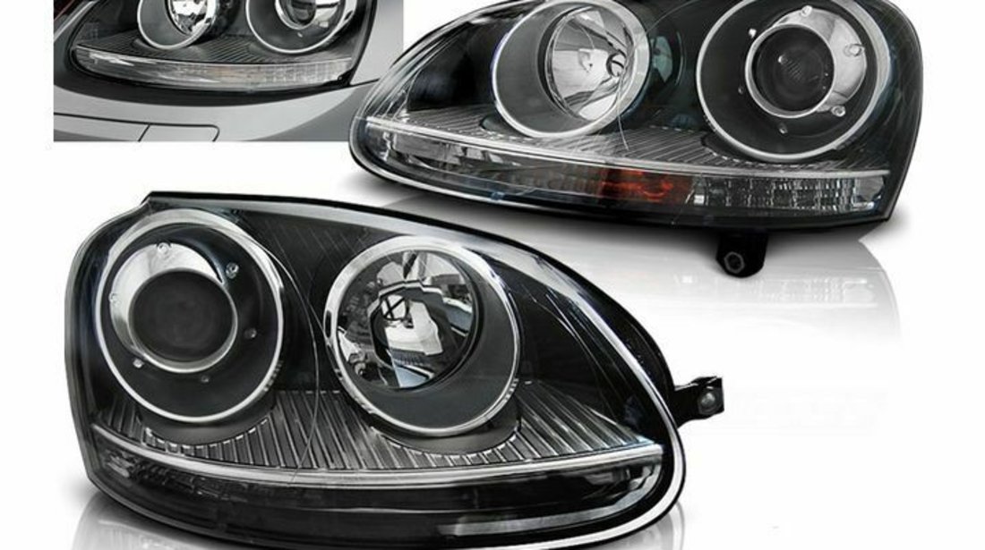 Set Faruri DEPO cu lupa Volkswagen Jetta (2005-2010) R32 Design