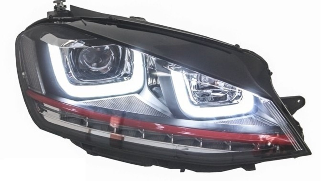 Set Faruri Dreapta + Stanga Am Volkswagen Golf 7 2012→ 3D LED R20 GTI Design HLVWG7GTILED