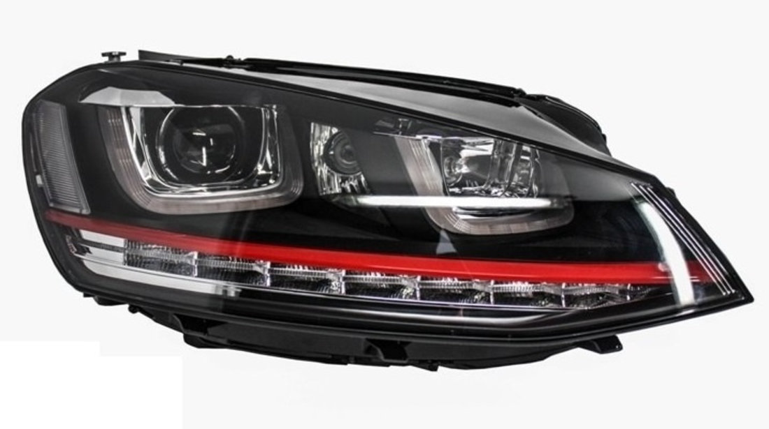 Set Faruri Dreapta + Stanga Am Volkswagen Golf 7 2012→ 3D LED R20 GTI Design HLVWG7GTILED