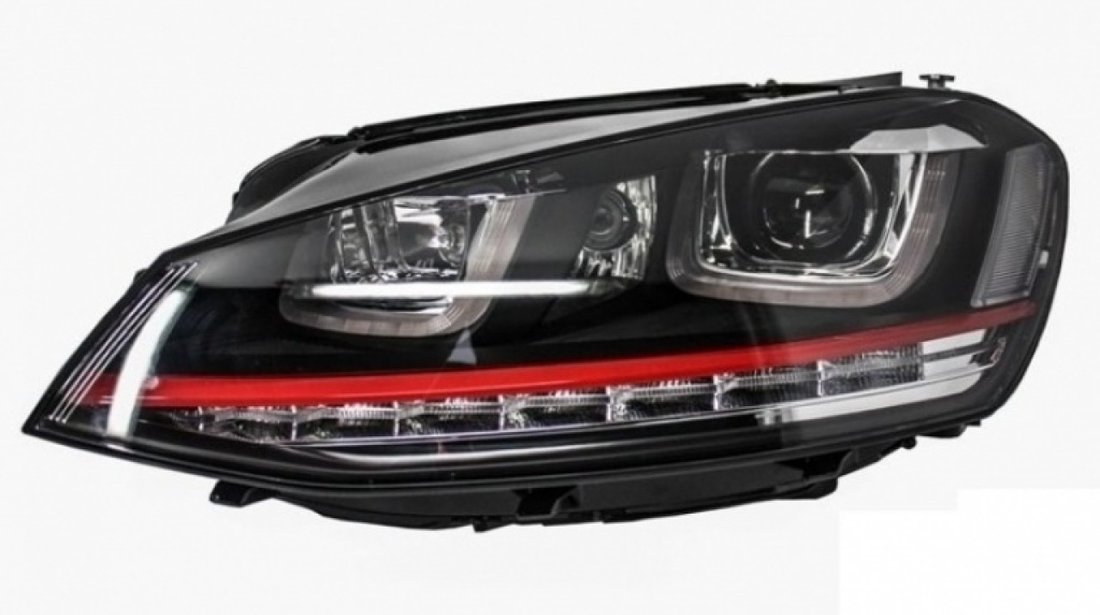 Set Faruri Dreapta + Stanga Am Volkswagen Golf 7 2012→ 3D LED R20 GTI Design HLVWG7GTILED