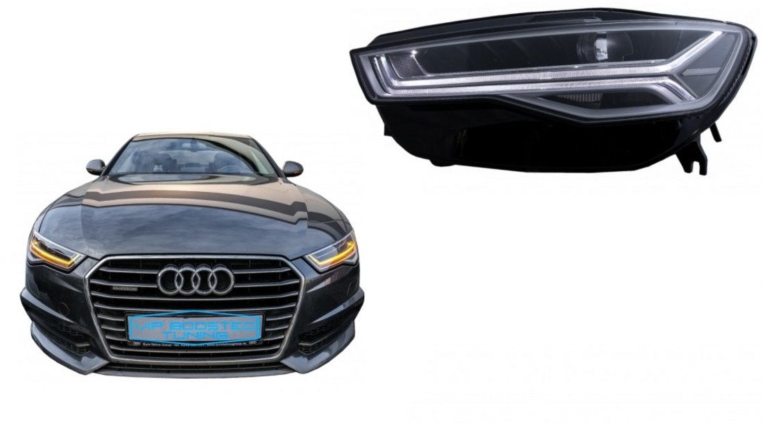 Set faruri Full LED Audi A6 4G C7 (2011-2018) upgrade de la xenon Matrix Design