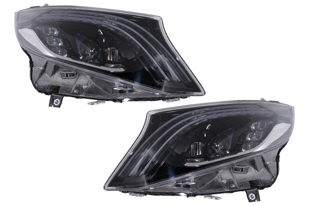 Set Faruri Full Led Compatibil Cu Mercedes-Benz V-Class W447 2016-2020 Negru HLMBW447VL