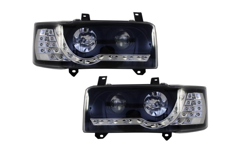 Set Faruri Led Compatibil Cu Volkswagen Transporter T4 1990-2003 Negru 2270685
