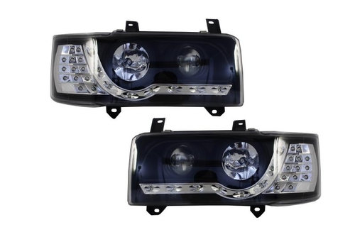 Set Faruri Led Compatibil Cu Volkswagen Transporter T4 1990-2003 Negru 2270685