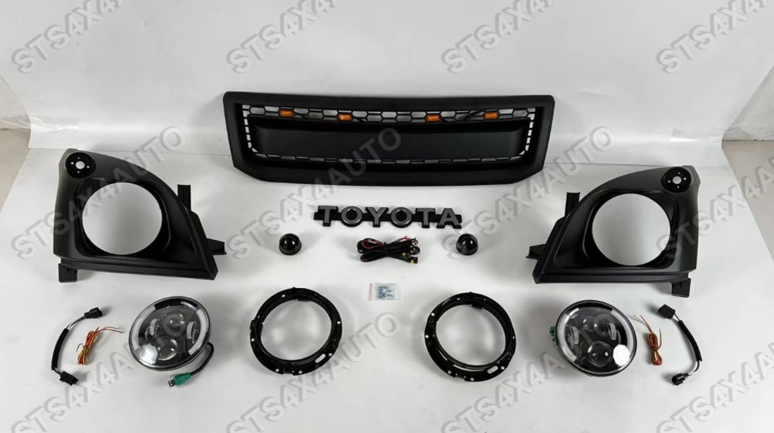 SET FARURI LED CU SEMNALIZARE SI GRILA FATA CU LED TOYOTA LAND CRUISER PRADO FJ120 2003-2009 [SPORT LOOK]