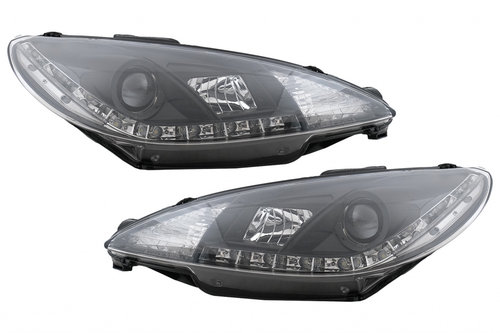 Set Faruri Led Drl Compatibil Cu Peugeot 207 2006-2012 Negru HLPE206LED