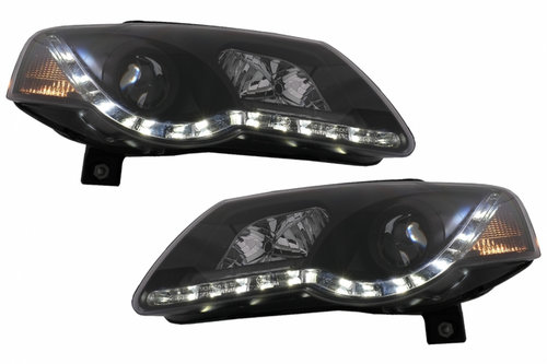 Set Faruri Led Drl Compatibil Cu Volkswagen Passat B6 3C 2005-2010 Negru HLVWPA3CLEDB