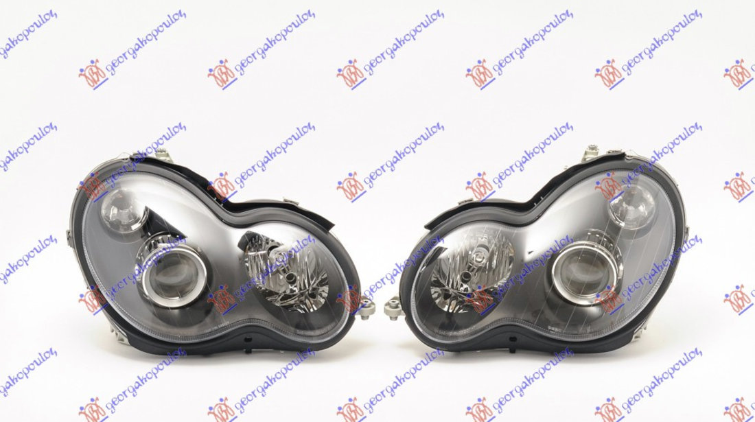 Set Faruri Negre Angel Eyes Mercedes C-Class W203 2000-2001-2002-2003