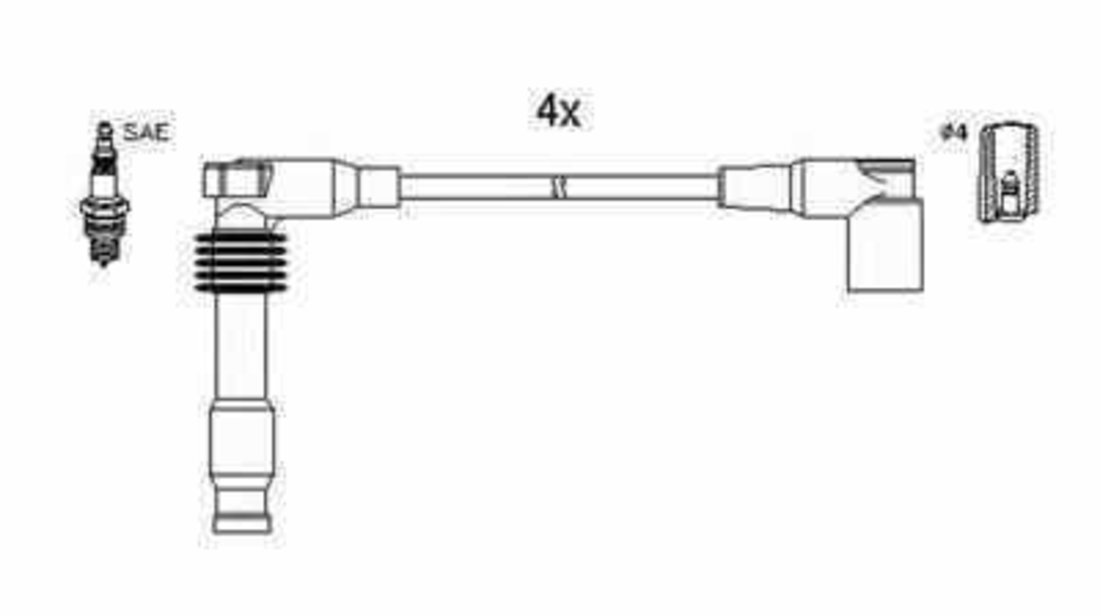 Set fise bujii CHEVROLET LACETTI J200 HÜCO 134759