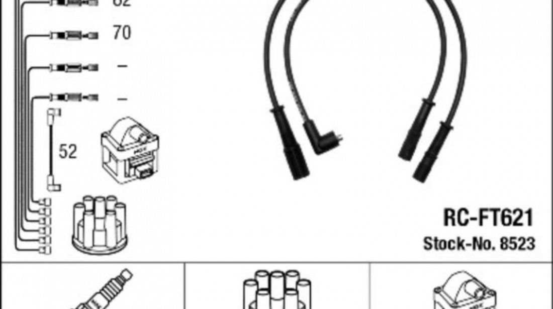 Set fise bujii Fiat UNO (146A/E) 1983-2006 #2 0300890777