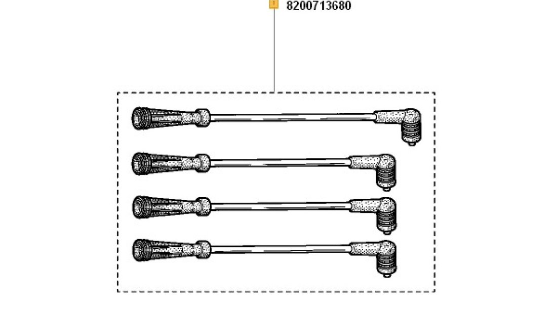 SET FISE BUJII Logan/Sandero 1.2 16v RENAULT 224404659R <br>