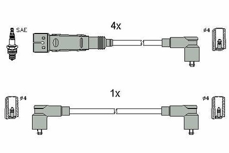 Set fise bujii VW Caddy Variant 9K9B 11.1995- 01.2004 Nou
