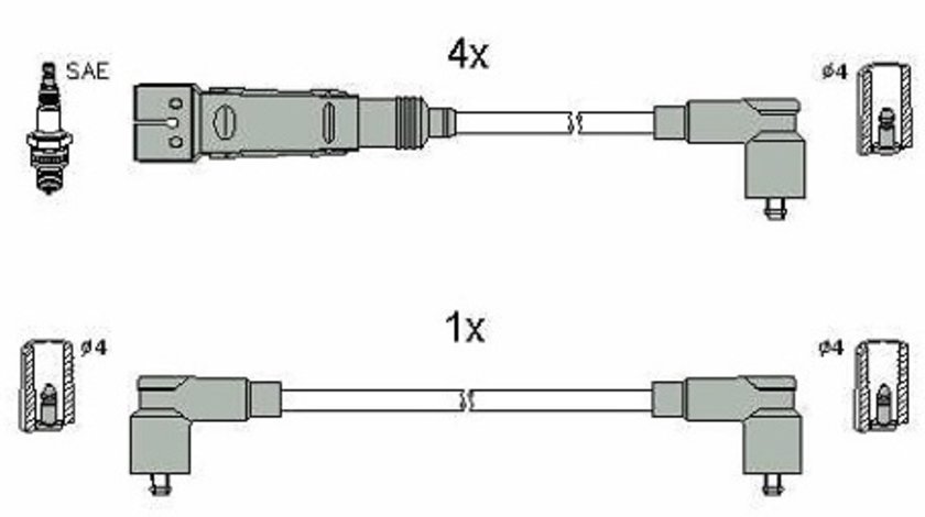 Set fise bujii VW Caddy Variant 9K9B 11.1995- 01.2004 Nou