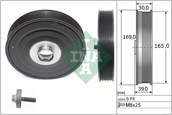 Set fulie, arbore cotit (544008820 INA) NISSAN,RENAULT