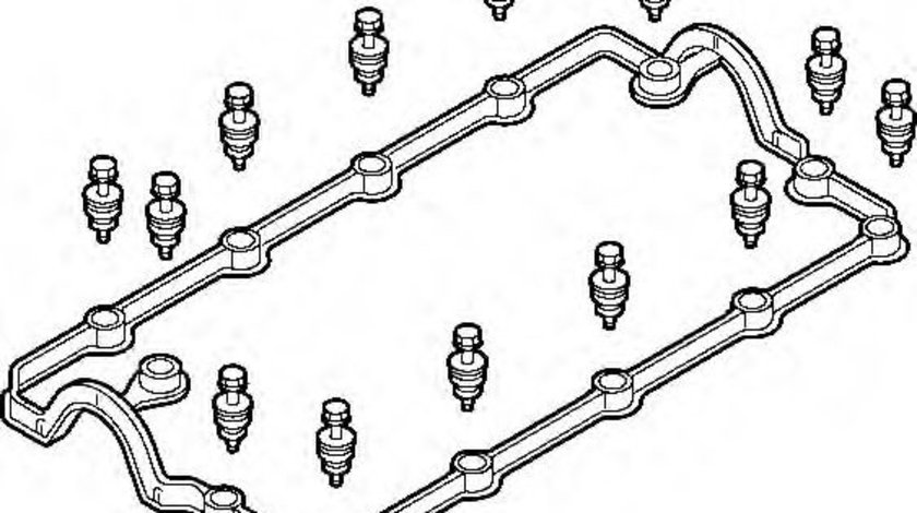 Set garnituri, Capac supape AUDI A6 (4B2, C5) (1997 - 2005) ELRING 726.290 piesa NOUA