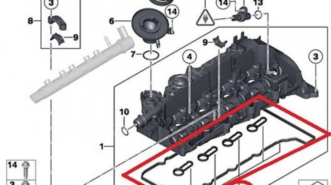 Set Garnituri Capac Supape Oe Bmw Seria 1 F20 2010→ 11128511814