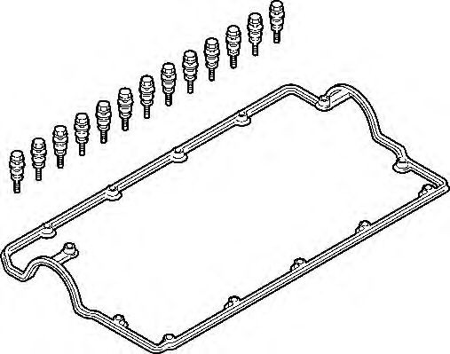 Set garnituri, Capac supape VW TRANSPORTER V bus (7HB, 7HJ, 7EB, 7EJ, 7EF, 7EG, 7HF, 7EC) (2003 - 2016) ELRING 383.280 piesa NOUA