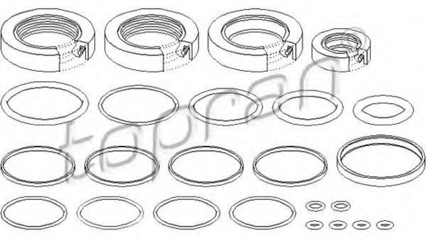 Set garnituri, caracsa directie BMW Seria 3 Cupe (E36) (1992 - 1999) TOPRAN 501 448 piesa NOUA