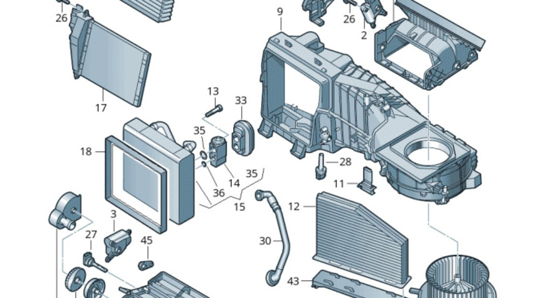 Set Garnituri + Coliere Radiator Incalzire Habitaclu Echipare Denso Oe Volkswagen 3C0898380