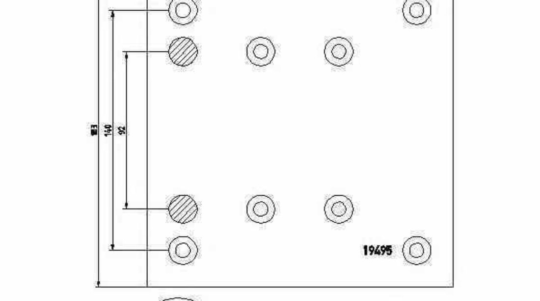 Set garnituri de frictiune frana tambur MERCEDES-BENZ ACTROS TEXTAR 1949505