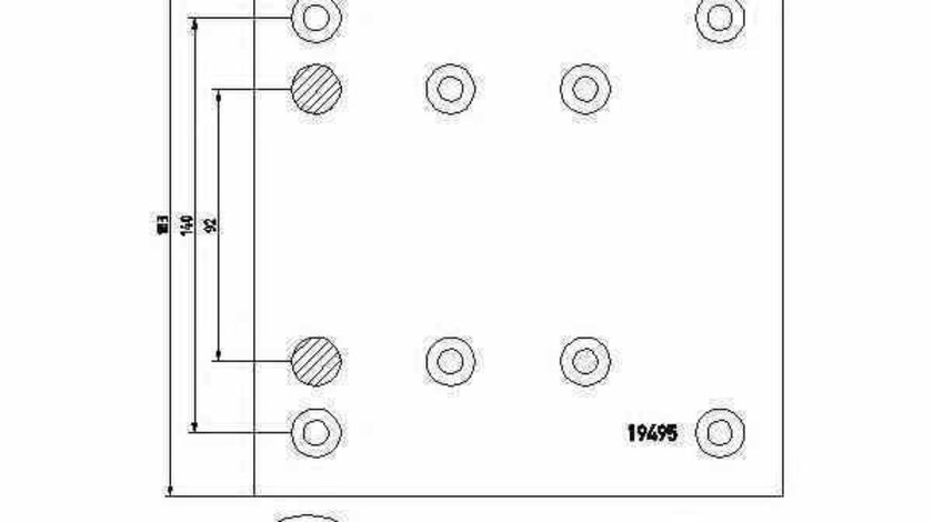 Set garnituri de frictiune frana tambur MERCEDES-BENZ ACTROS TEXTAR 1949505