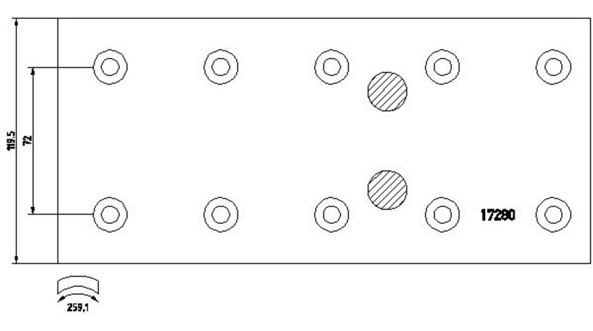 Set garnituri de frictiune, frana tambur punte fata (1728006 TEXTAR) MERCEDES-BENZ