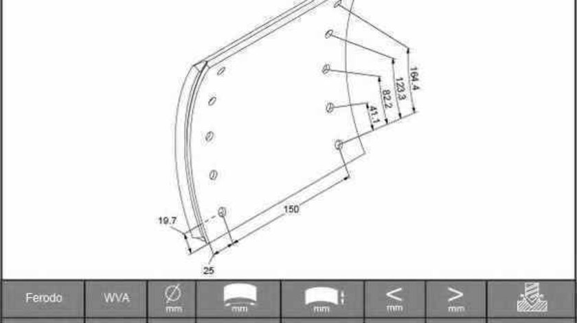 Set garnituri de frictiune frana tambur RENAULT TRUCKS G FERODO K19094.0-F3658