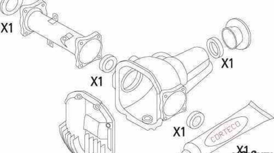 Set garnituri diferential MITSUBISHI PAJERO SPORT K90 CORTECO 19536138