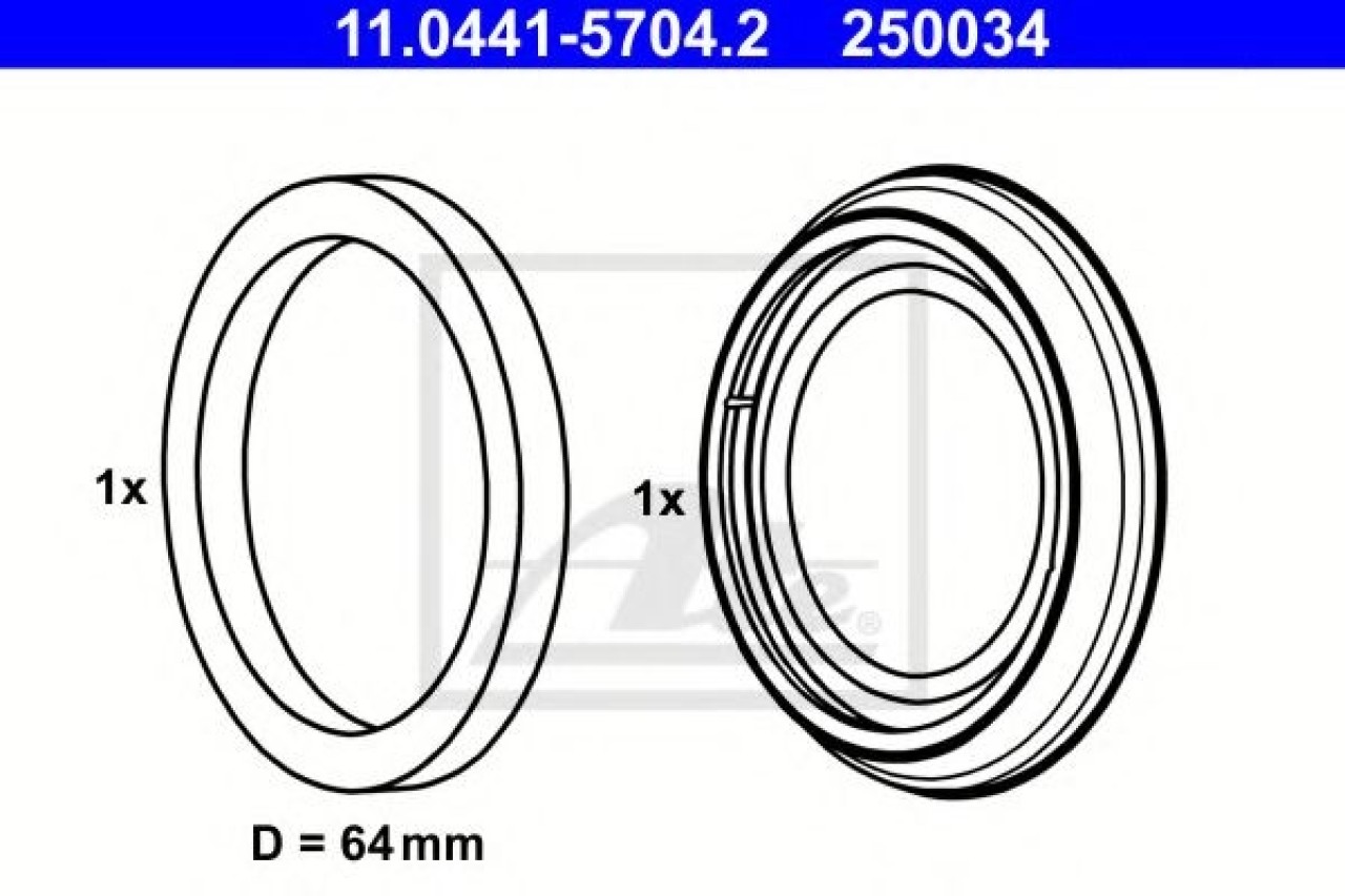 Set garnituri, Etrier frana AUDI A4 Avant (8ED, B7) (2004 - 2008) ATE 11.0441-5704.2 piesa NOUA